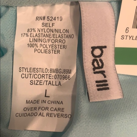 NWT Bar III Sunburst Geo Bikini Swim Top Women’s Large One Shoulder Padded - Picture 6 of 6